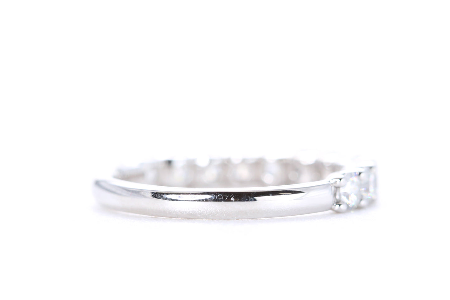 Micro Pavé One Carat Diamond Ring in 18K White Gold