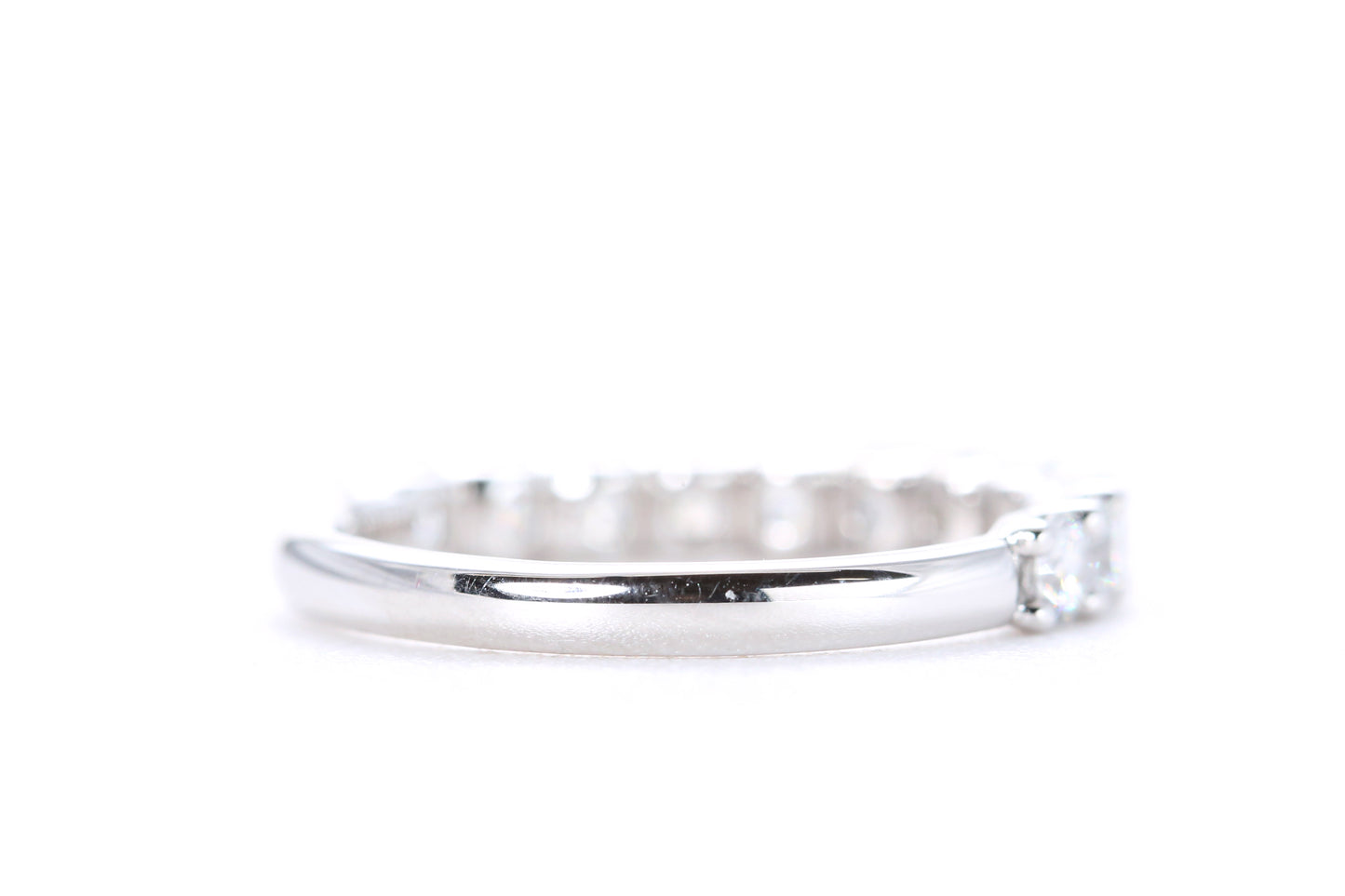 Micro Pavé One Carat Diamond Ring in 18K White Gold
