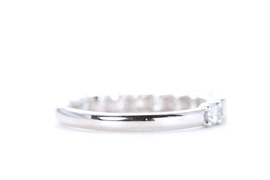 Micro Pavé One Carat Diamond Ring in 18K White Gold