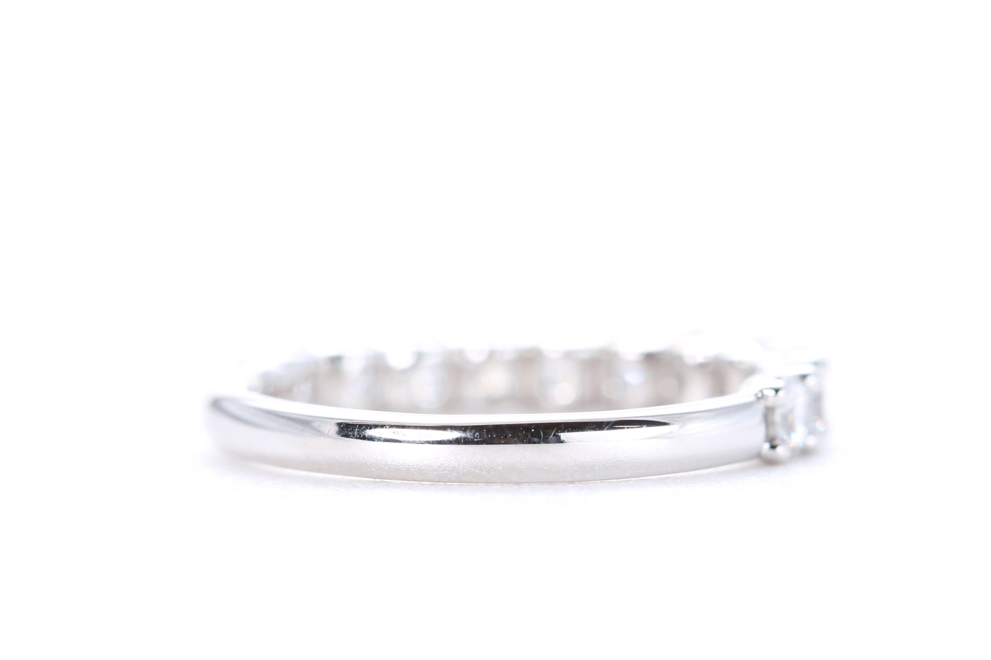 Micro Pavé One Carat Diamond Ring in 18K White Gold