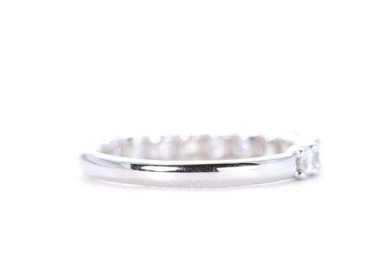 Micro Pavé One Carat Diamond Ring in 18K White Gold