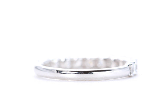 Micro Pavé One Carat Diamond Ring in 18K White Gold
