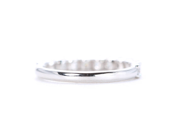 Micro Pavé One Carat Diamond Ring in 18K White Gold