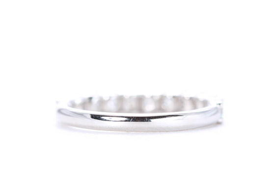 Micro Pavé One Carat Diamond Ring in 18K White Gold