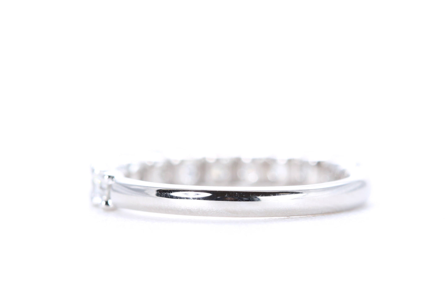 Micro Pavé One Carat Diamond Ring in 18K White Gold