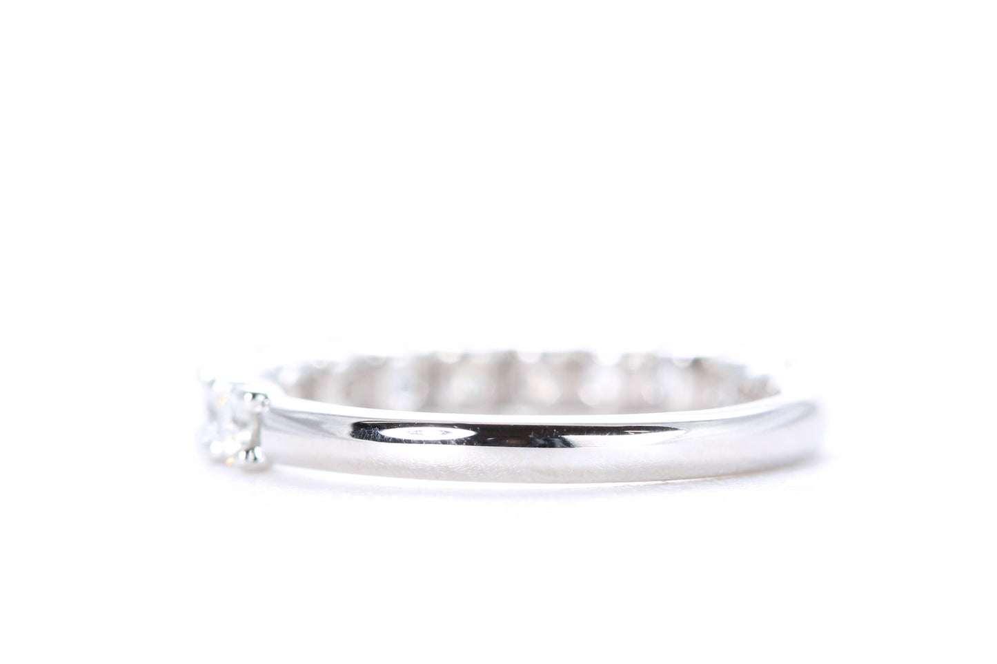 Micro Pavé One Carat Diamond Ring in 18K White Gold