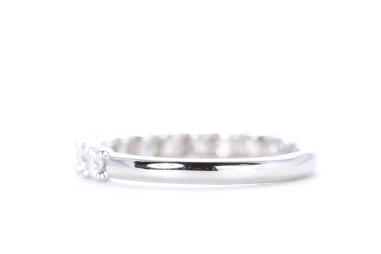 Micro Pavé One Carat Diamond Ring in 18K White Gold