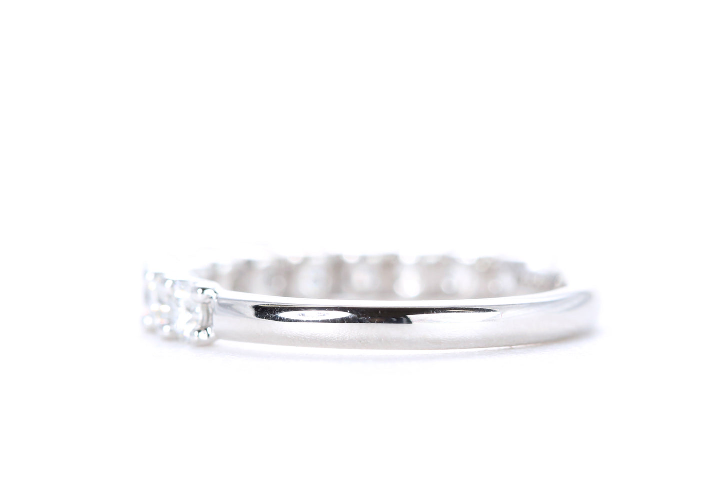 Micro Pavé One Carat Diamond Ring in 18K White Gold