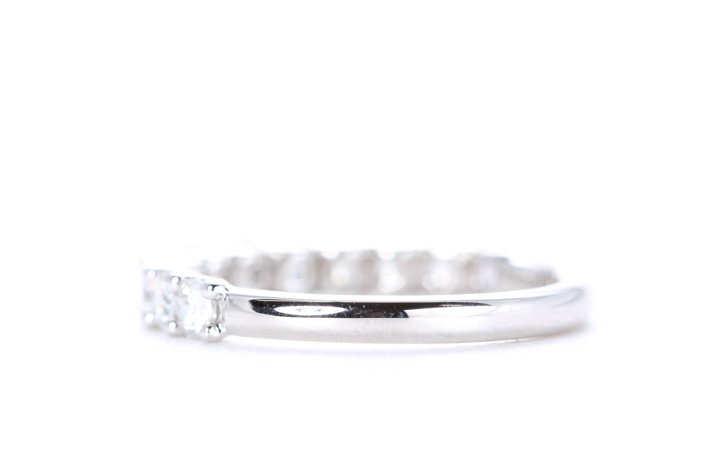 Micro Pavé One Carat Diamond Ring in 18K White Gold