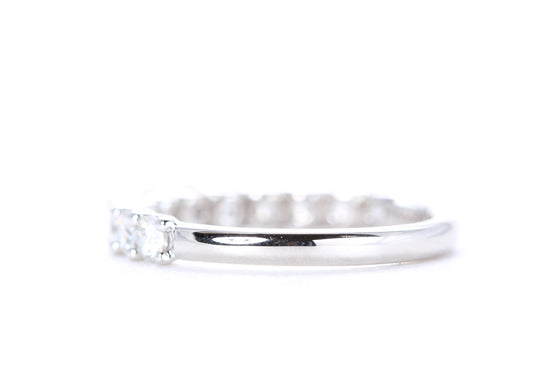 Micro Pavé One Carat Diamond Ring in 18K White Gold