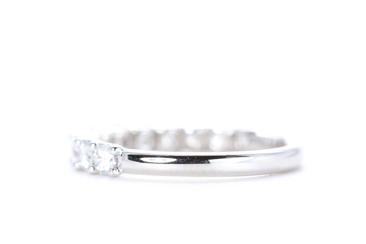 Micro Pavé One Carat Diamond Ring in 18K White Gold