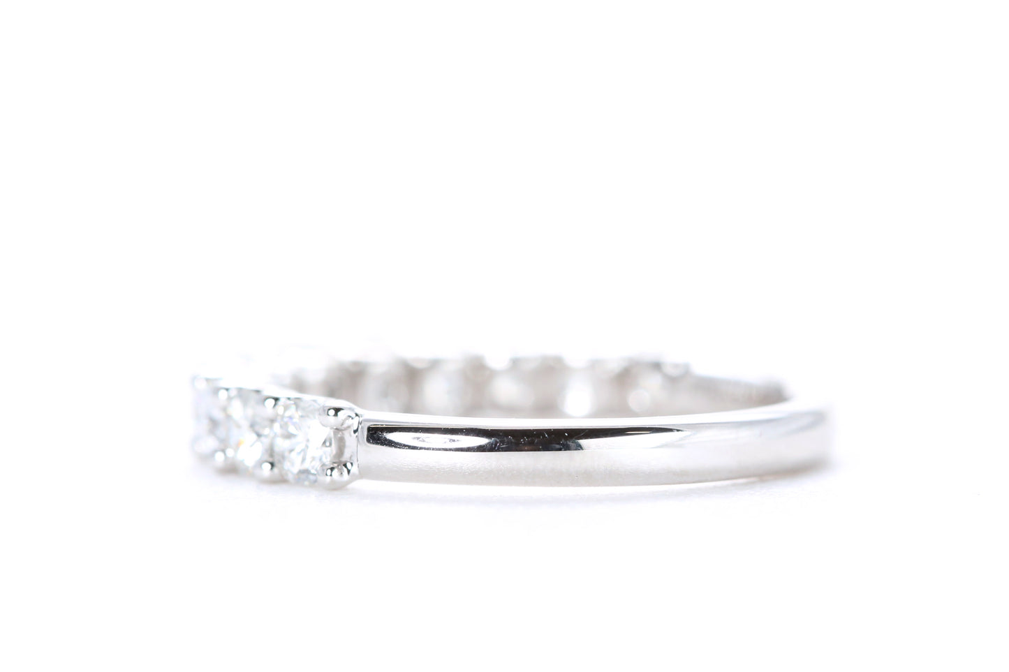 Micro Pavé One Carat Diamond Ring in 18K White Gold