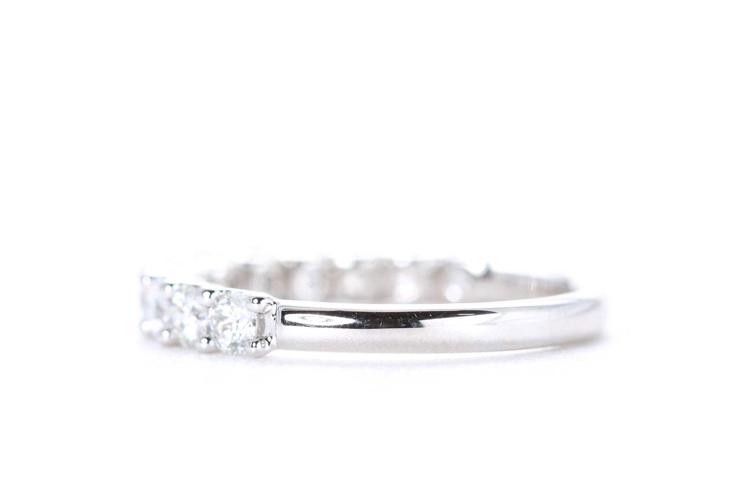 Micro Pavé One Carat Diamond Ring in 18K White Gold