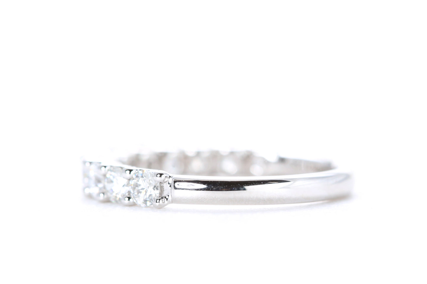 Micro Pavé One Carat Diamond Ring in 18K White Gold