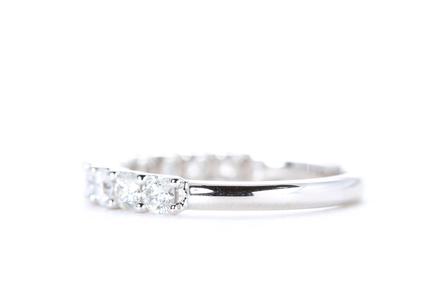 Micro Pavé One Carat Diamond Ring in 18K White Gold