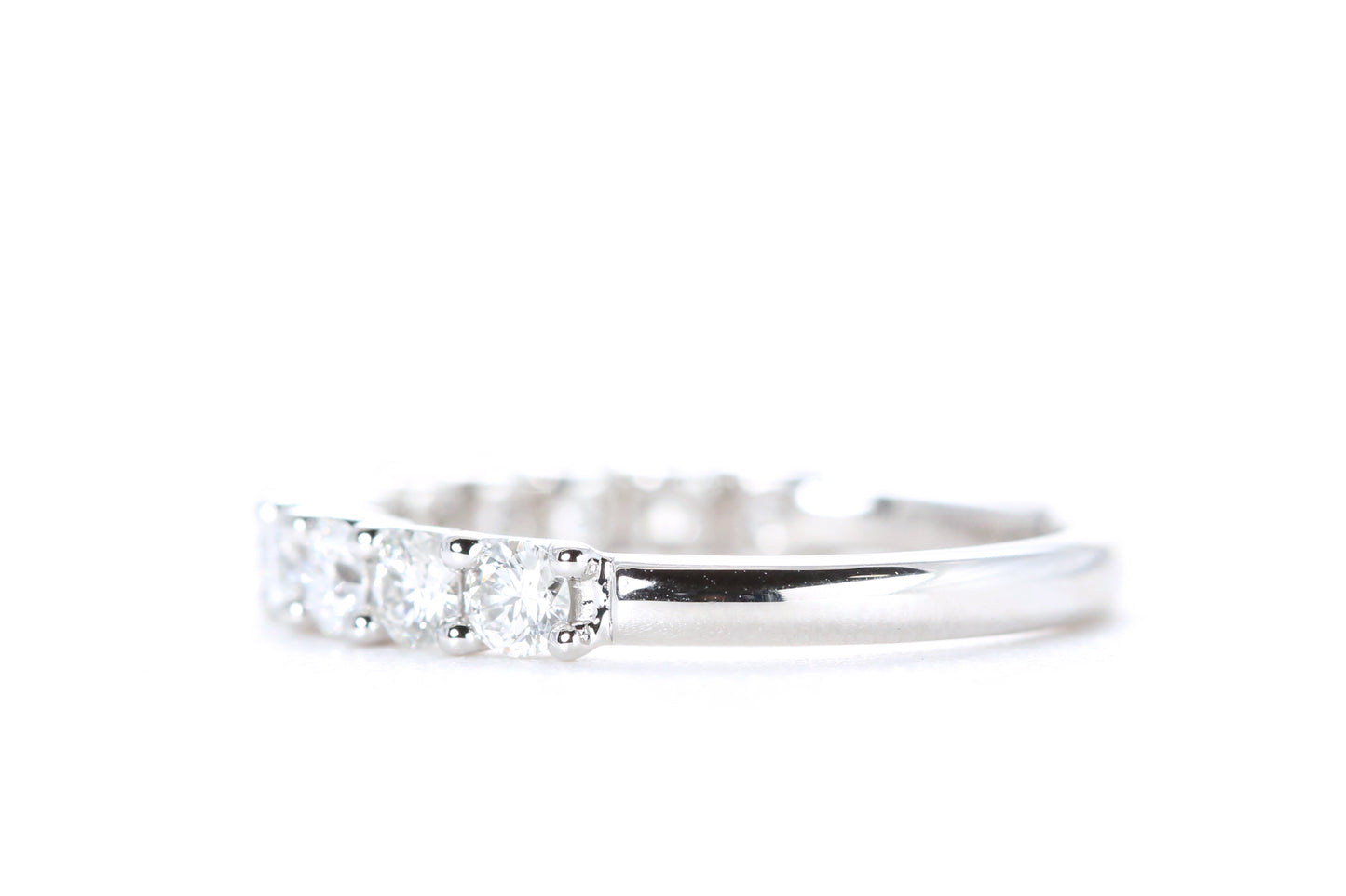 Micro Pavé One Carat Diamond Ring in 18K White Gold