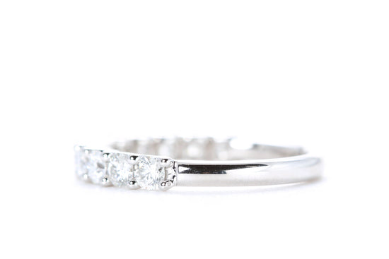 Micro Pavé One Carat Diamond Ring in 18K White Gold