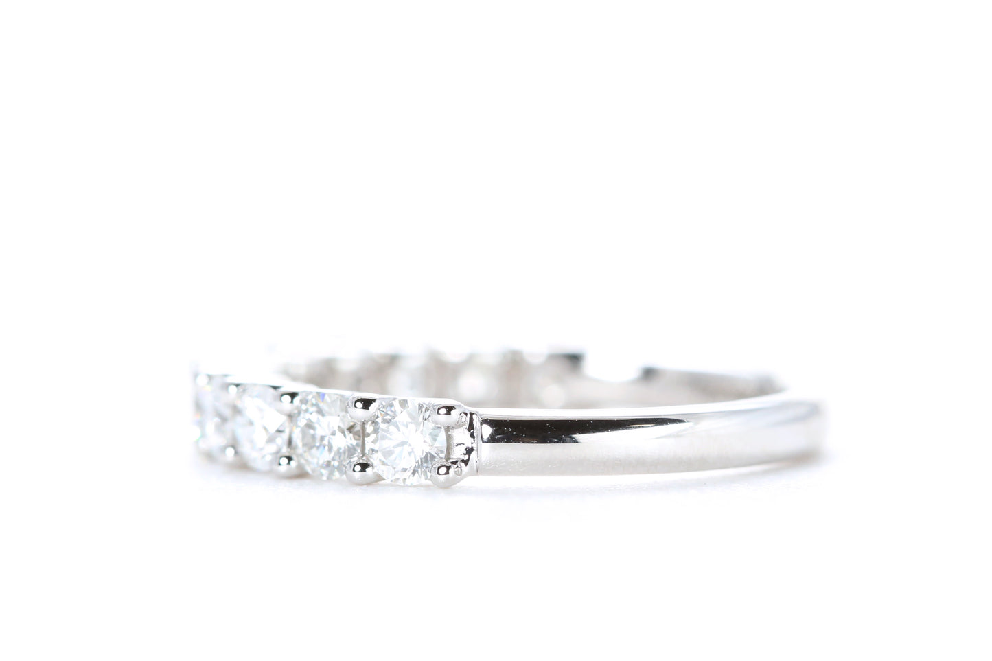 Micro Pavé One Carat Diamond Ring in 18K White Gold