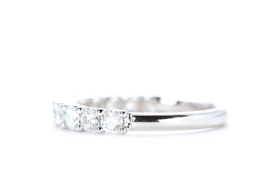 Micro Pavé One Carat Diamond Ring in 18K White Gold
