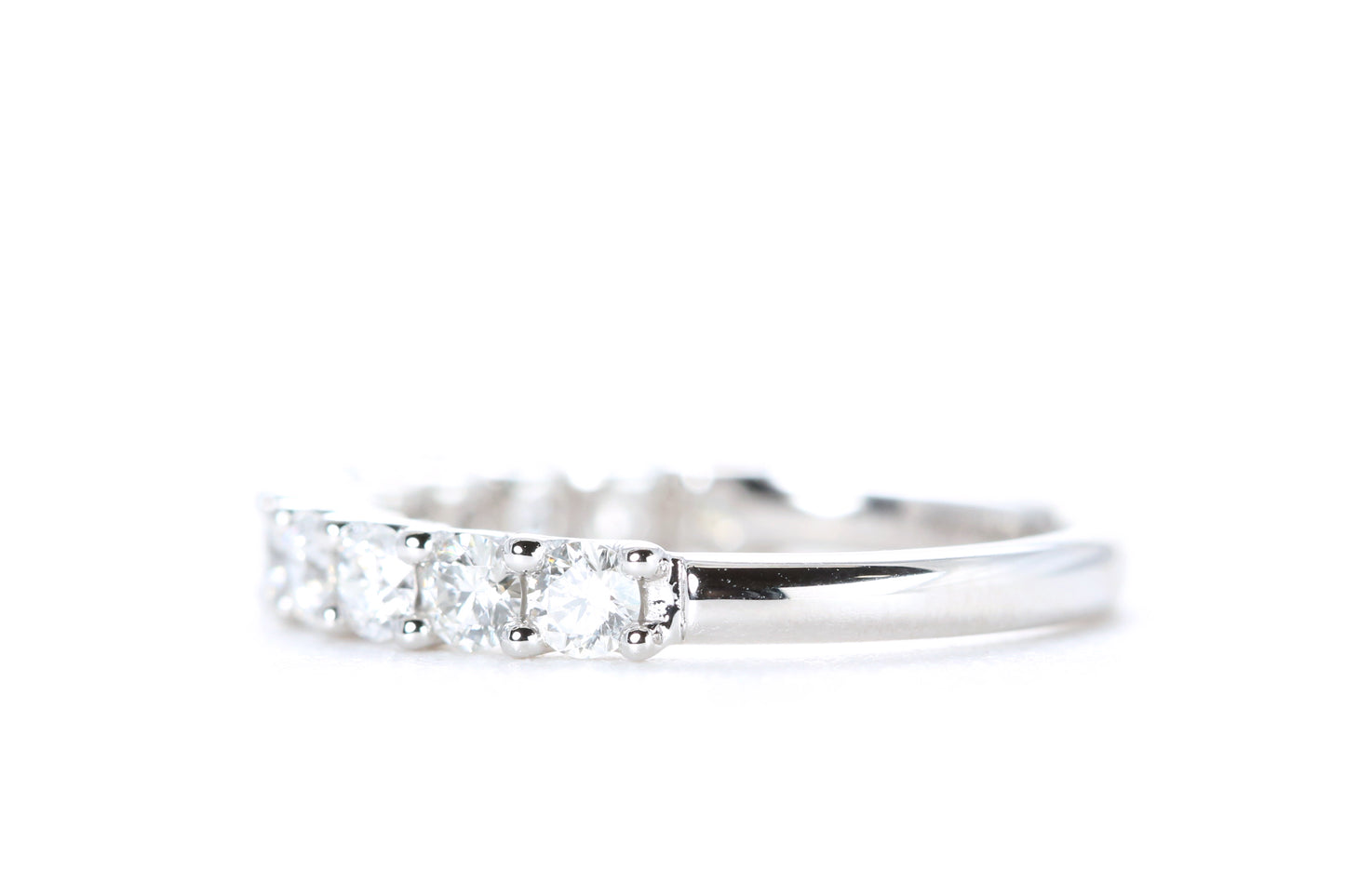 Micro Pavé One Carat Diamond Ring in 18K White Gold