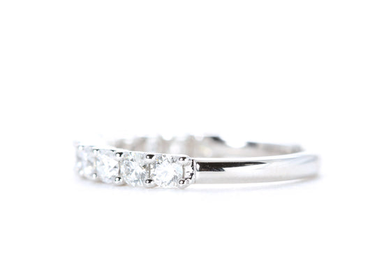 Micro Pavé One Carat Diamond Ring in 18K White Gold