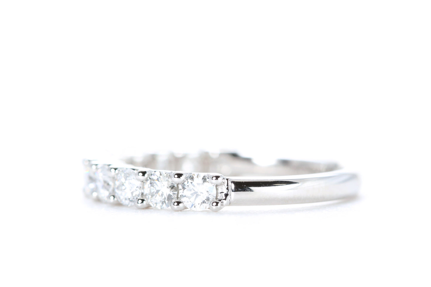 Micro Pavé One Carat Diamond Ring in 18K White Gold