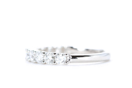 Micro Pavé One Carat Diamond Ring in 18K White Gold
