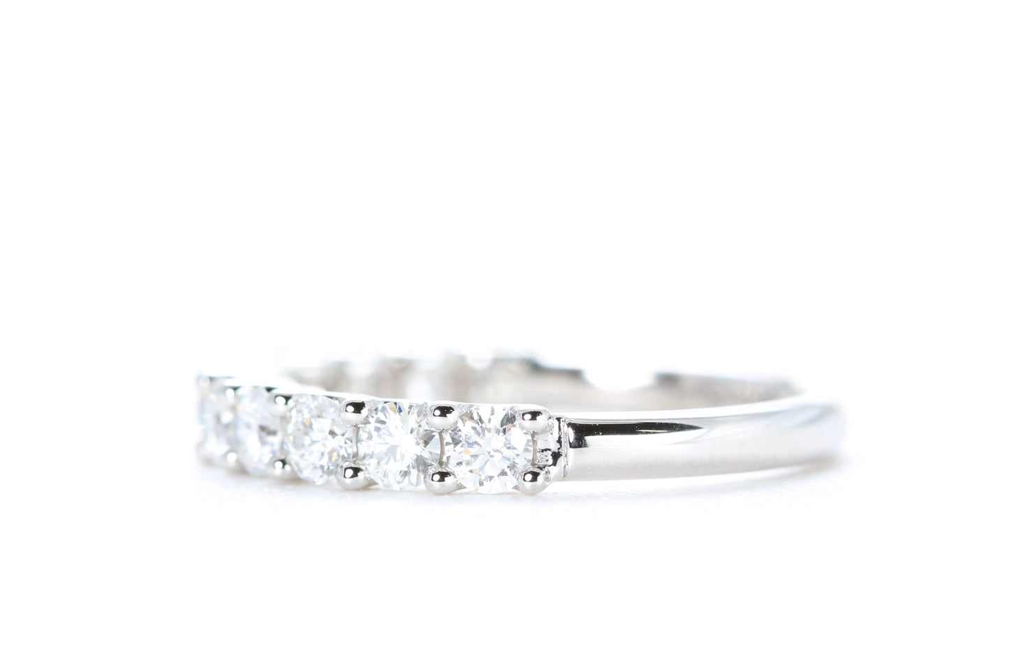 Micro Pavé One Carat Diamond Ring in 18K White Gold
