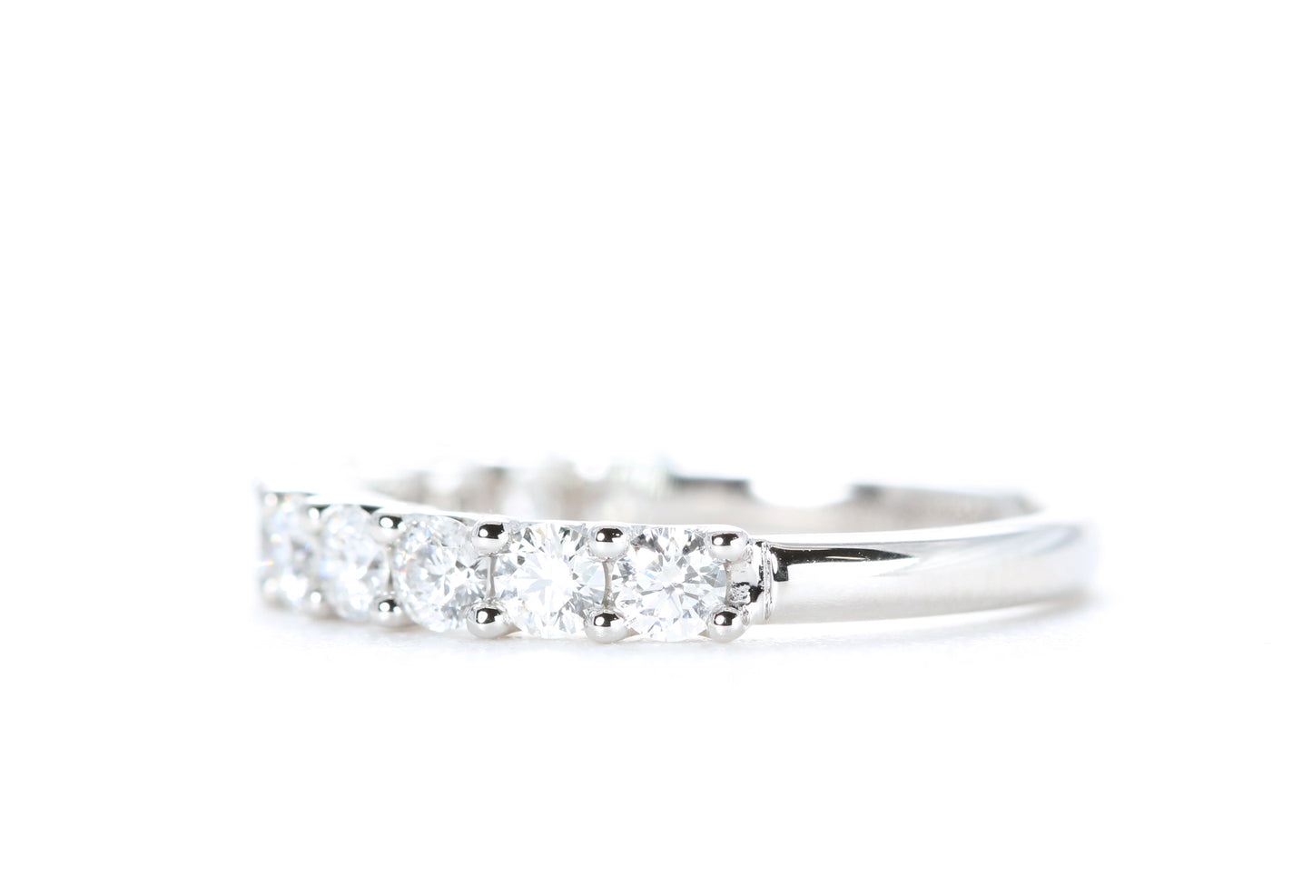 Micro Pavé One Carat Diamond Ring in 18K White Gold