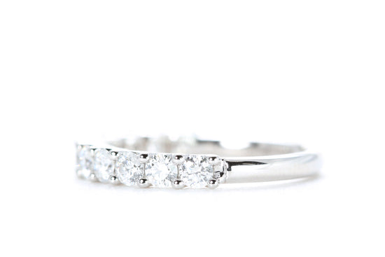 Micro Pavé One Carat Diamond Ring in 18K White Gold