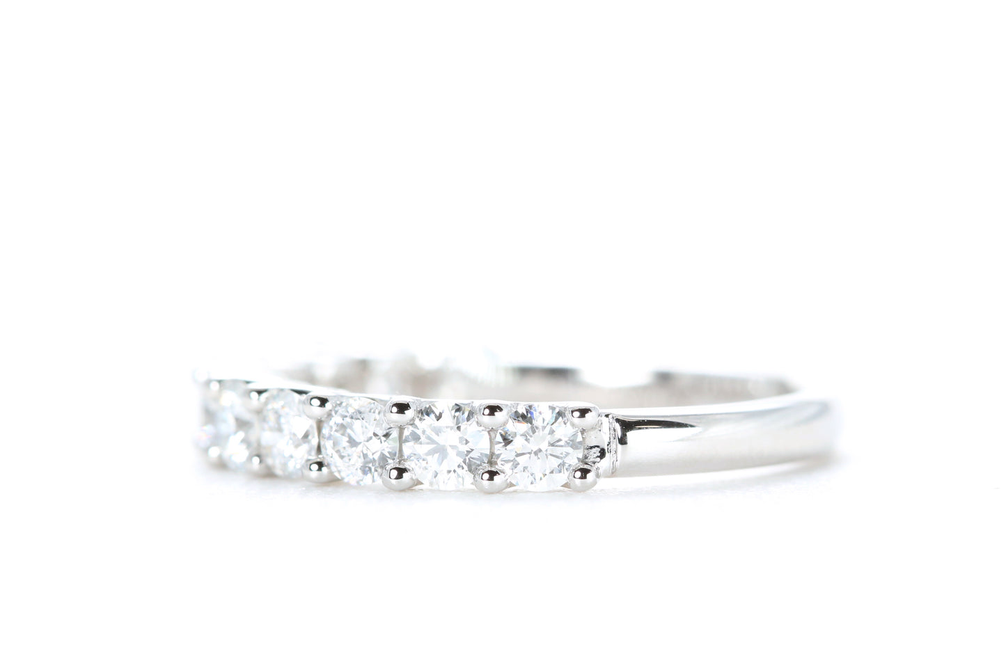 Micro Pavé One Carat Diamond Ring in 18K White Gold