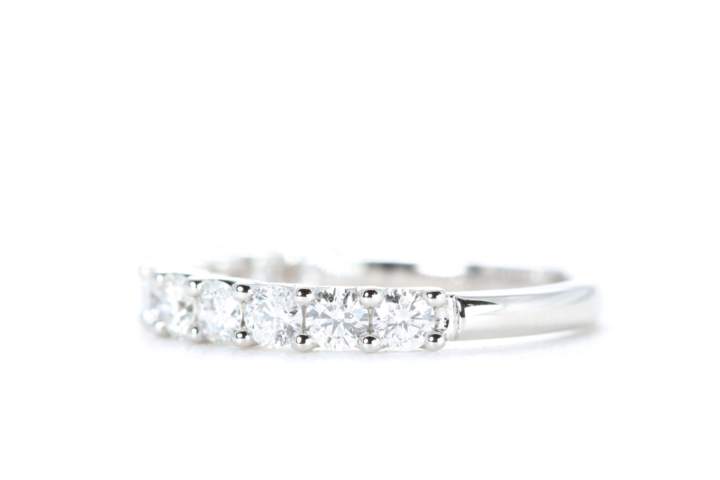 Micro Pavé One Carat Diamond Ring in 18K White Gold