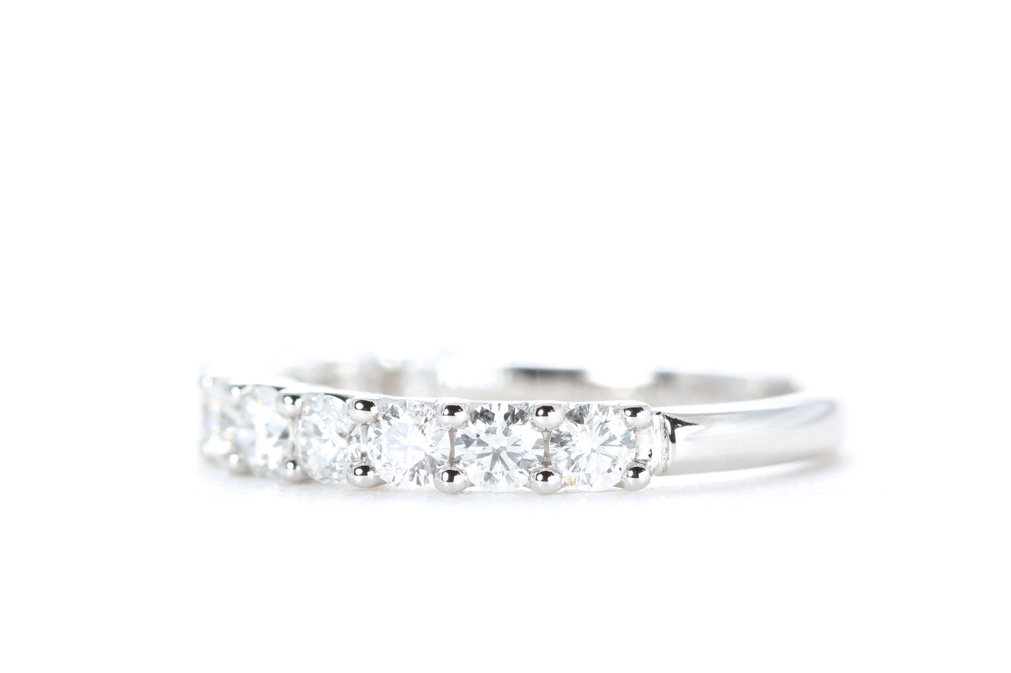 Micro Pavé One Carat Diamond Ring in 18K White Gold
