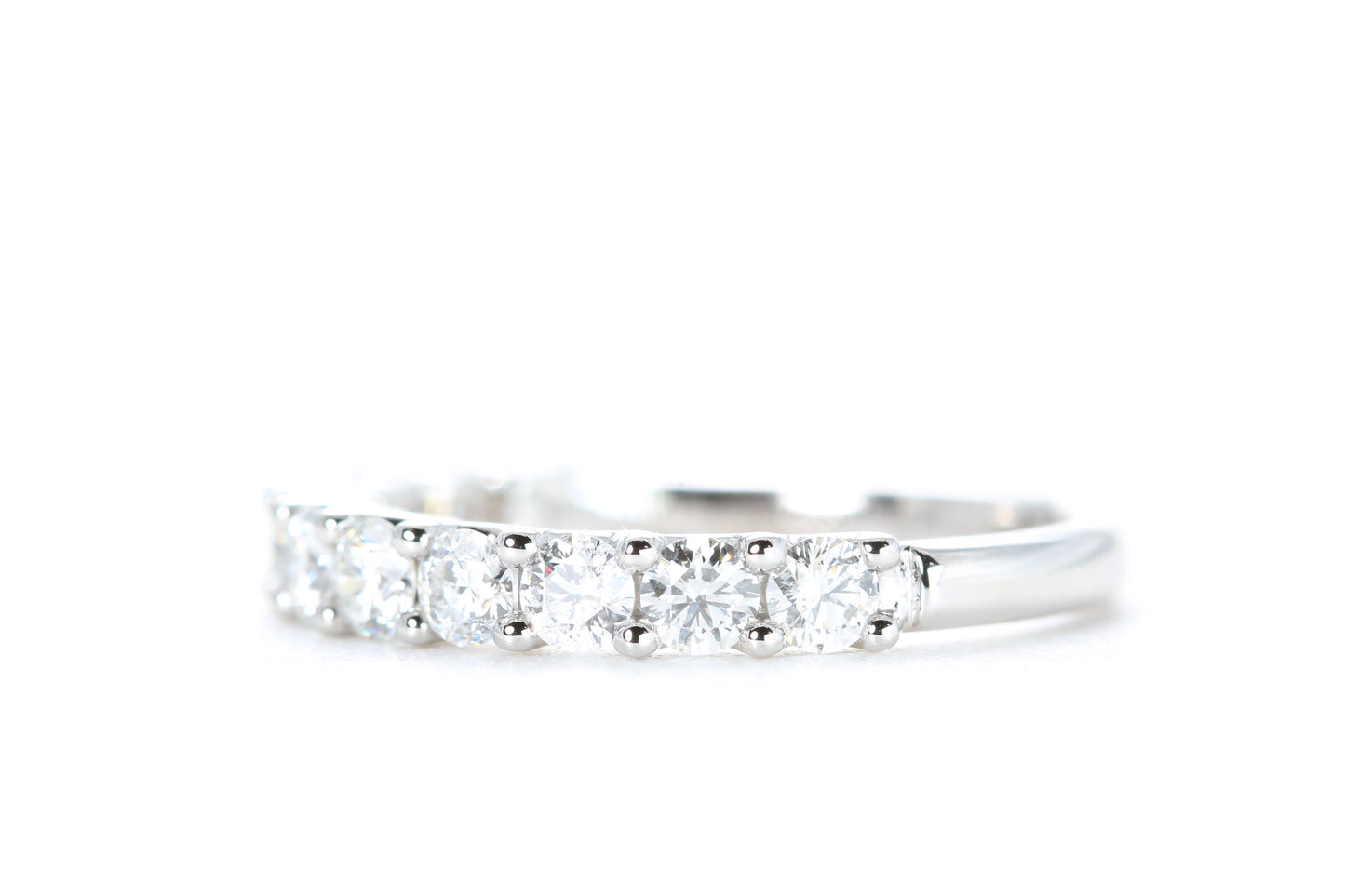 Micro Pavé One Carat Diamond Ring in 18K White Gold
