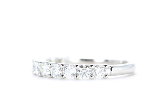 Micro Pavé One Carat Diamond Ring in 18K White Gold