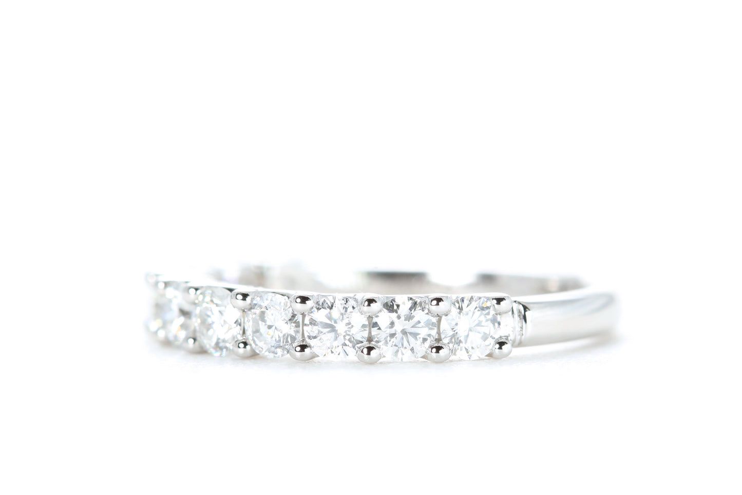 Micro Pavé One Carat Diamond Ring in 18K White Gold