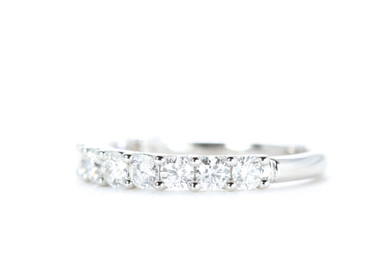 Micro Pavé One Carat Diamond Ring in 18K White Gold