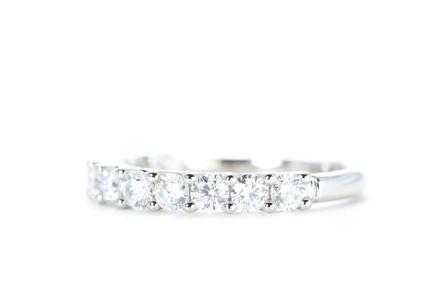 Micro Pavé One Carat Diamond Ring in 18K White Gold