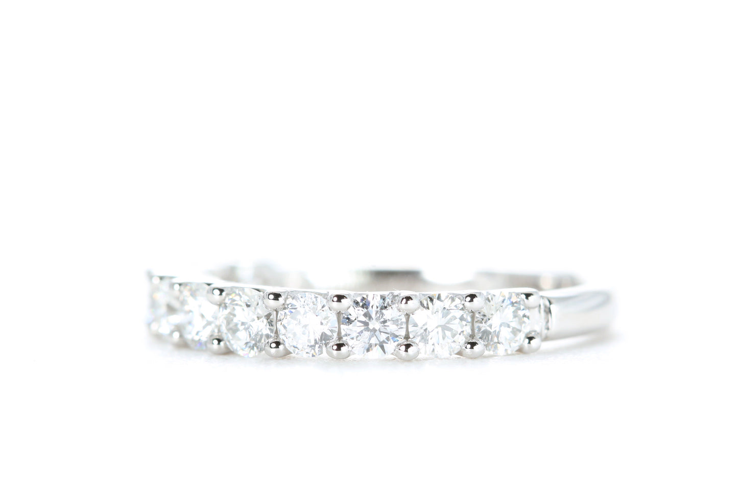 Micro Pavé One Carat Diamond Ring in 18K White Gold