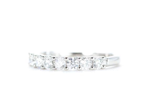 Micro Pavé One Carat Diamond Ring in 18K White Gold