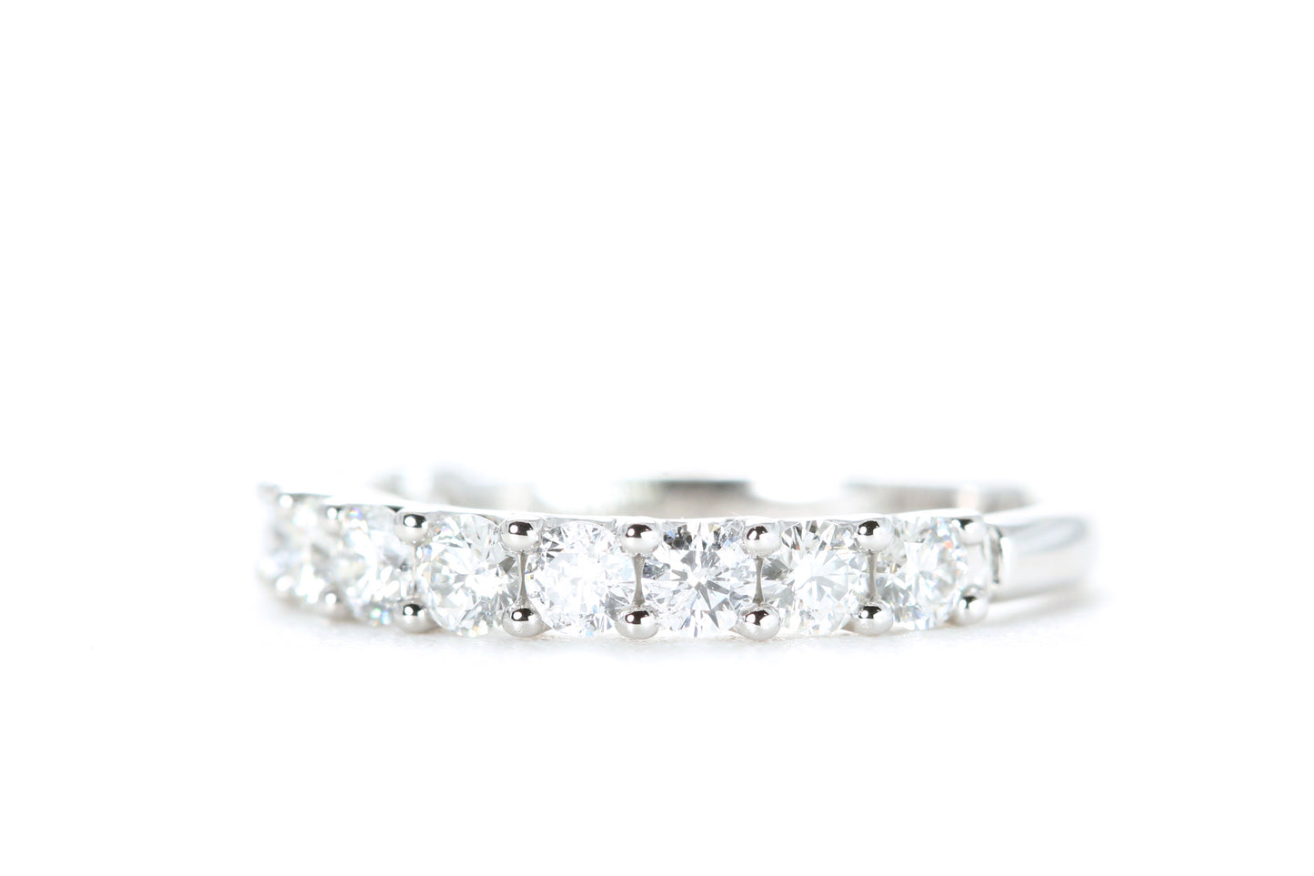 Micro Pavé One Carat Diamond Ring in 18K White Gold