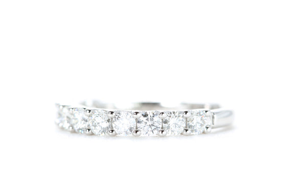 Micro Pavé One Carat Diamond Ring in 18K White Gold