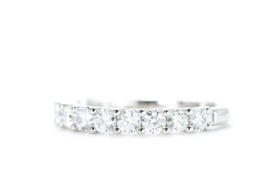 Micro Pavé One Carat Diamond Ring in 18K White Gold