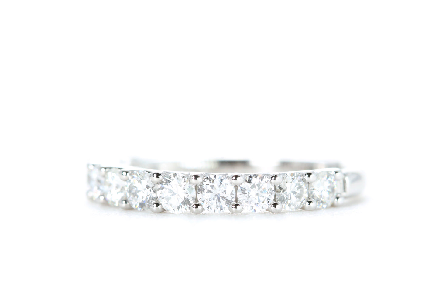 Micro Pavé One Carat Diamond Ring in 18K White Gold