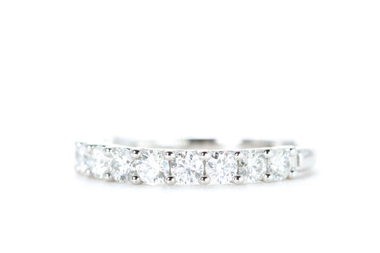 Micro Pavé One Carat Diamond Ring in 18K White Gold