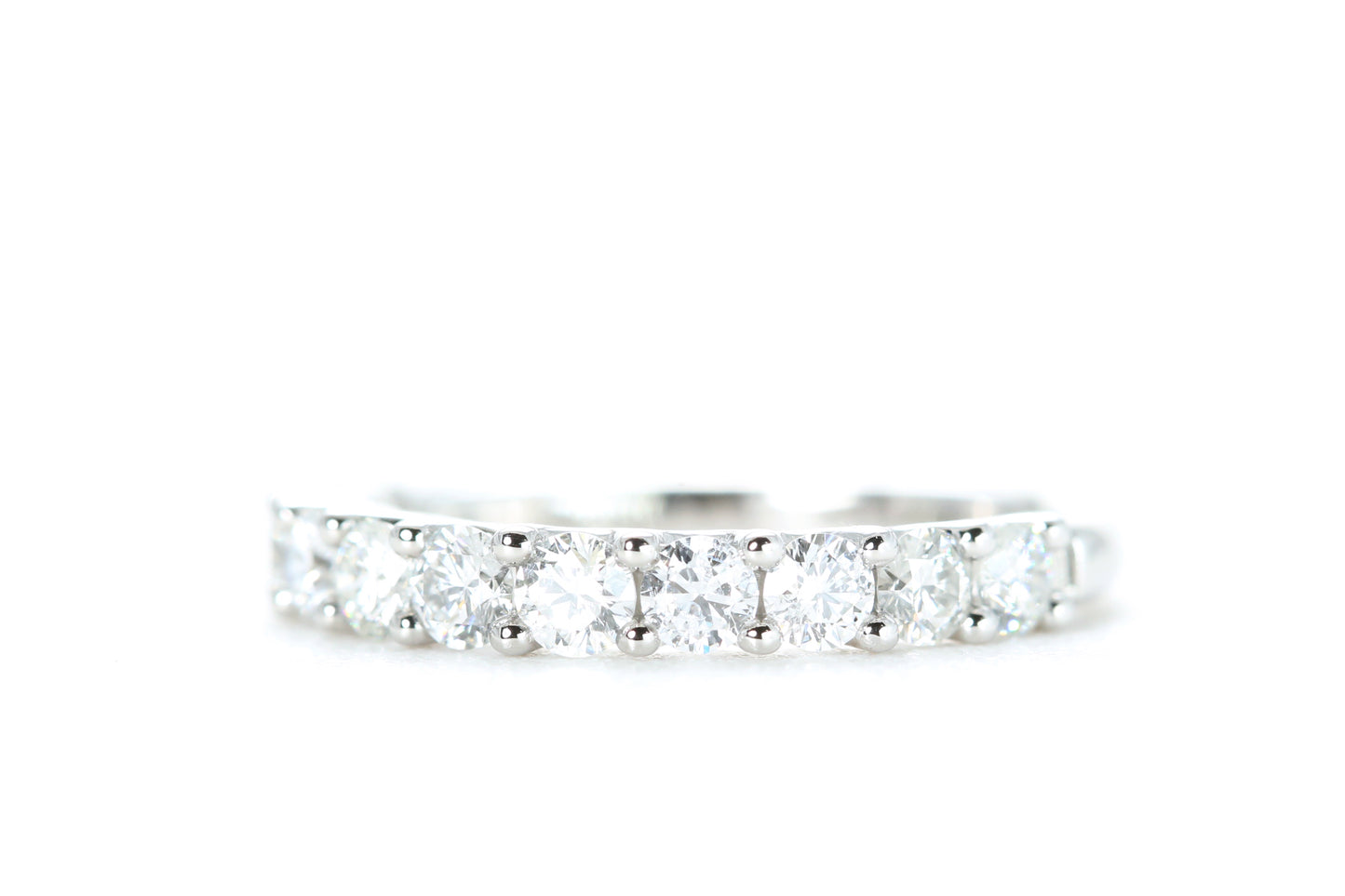 Micro Pavé One Carat Diamond Ring in 18K White Gold