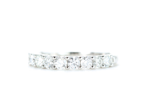 Micro Pavé One Carat Diamond Ring in 18K White Gold