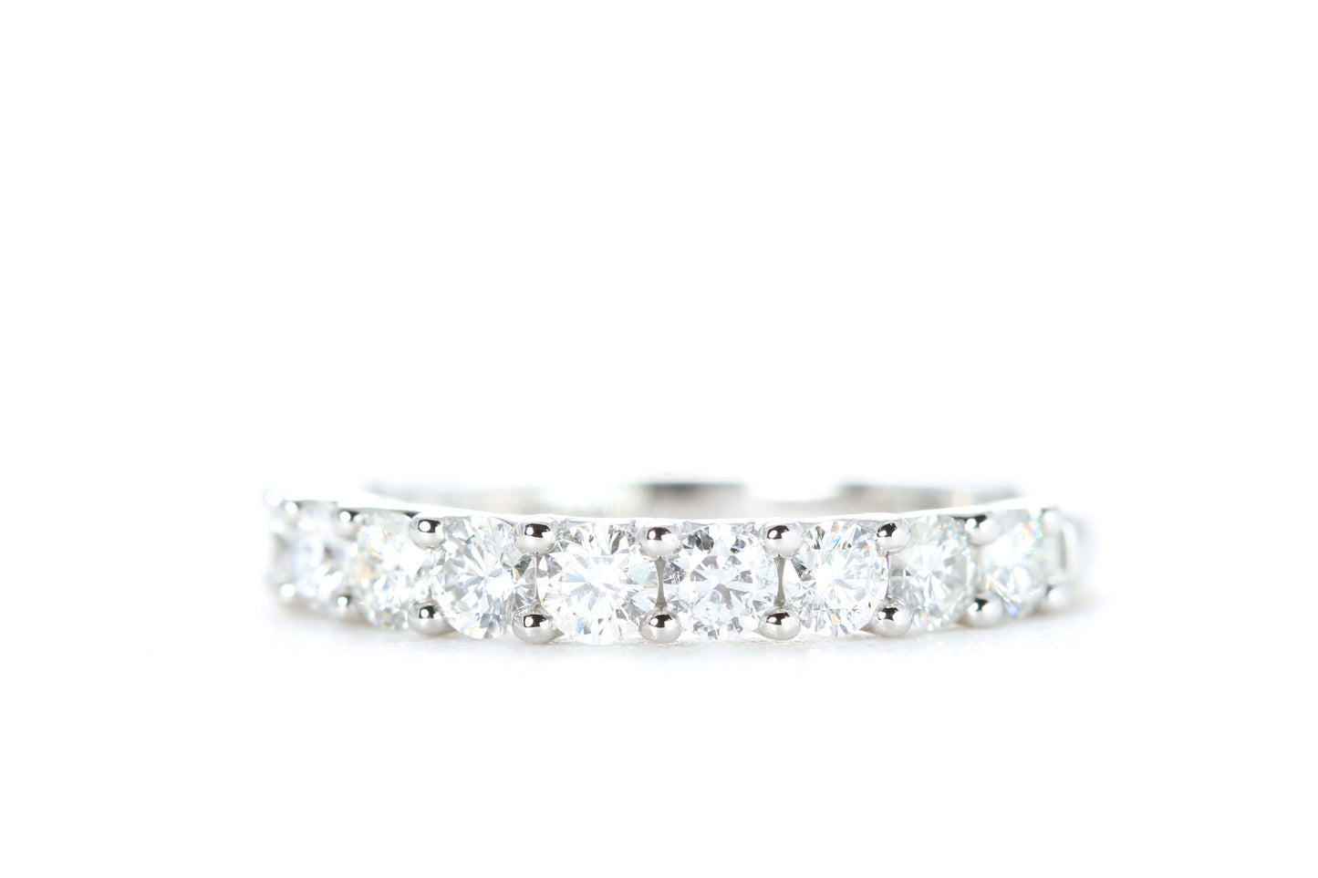 Micro Pavé One Carat Diamond Ring in 18K White Gold