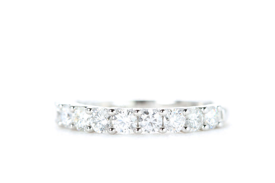 Micro Pavé One Carat Diamond Ring in 18K White Gold