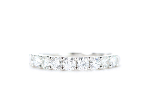 Micro Pavé One Carat Diamond Ring in 18K White Gold